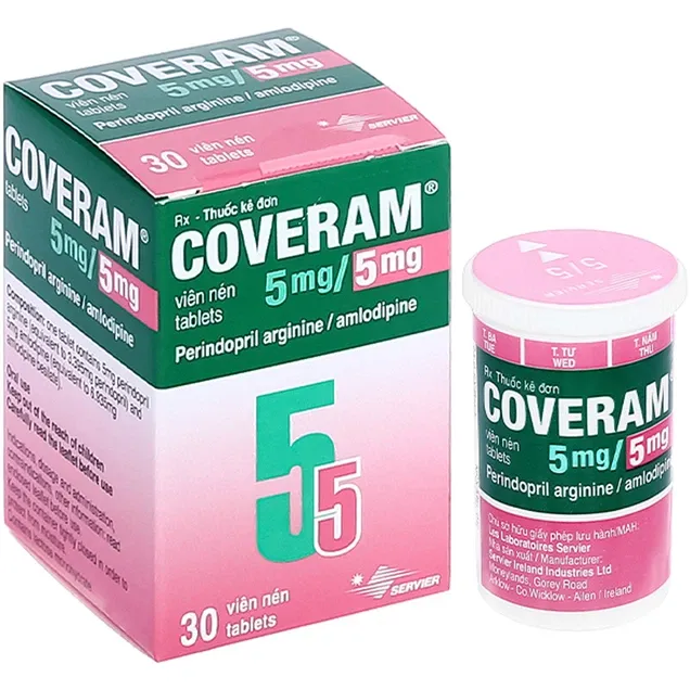 Coveram 5 mg + 5 mg 30 viên