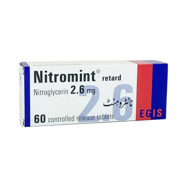 Thuốc điều trị bệnh động mạch vành Nitromint 2.,6mg lọ 60 viên