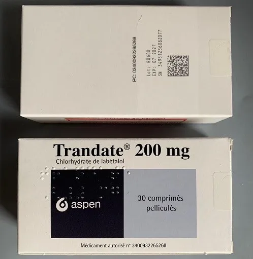 Trandate 200mg hộp 180 viên 