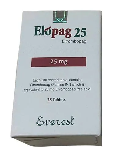 Thuốc điều trị giảm tiểu cầu và thiếu máu Elopag 25mg hộp 14 viên
