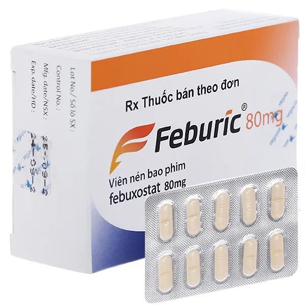 Thuốc điều trị gout Febuxostat 120mg hộp 28 viên