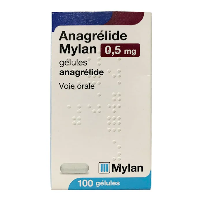 Thuốc điều trị rối loạn tiểu cầu Anagrelide 0.5mg 100 viên