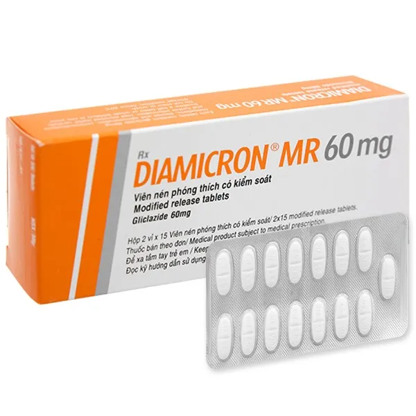 Thuốc điều trị tiểu đường Diamicron MR 60mg 60 viên