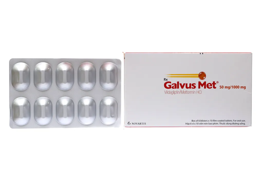 Thuốc điều trị tiểu đường Galvus Met 50mg/1000mg 60 viên