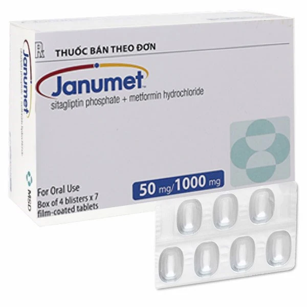 Thuốc điều trị tiểu đường Janumet 50/1000mg 56 viên