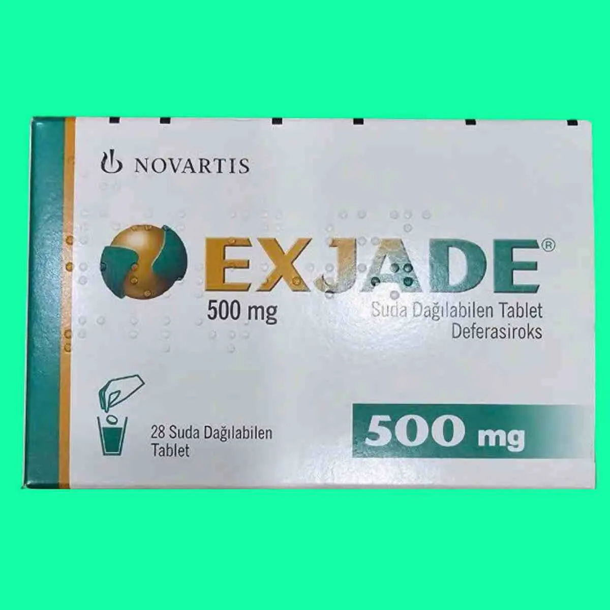 Thuốc điều trị tình trạng thừa sắt Exjade 500mg hộp 28 viên