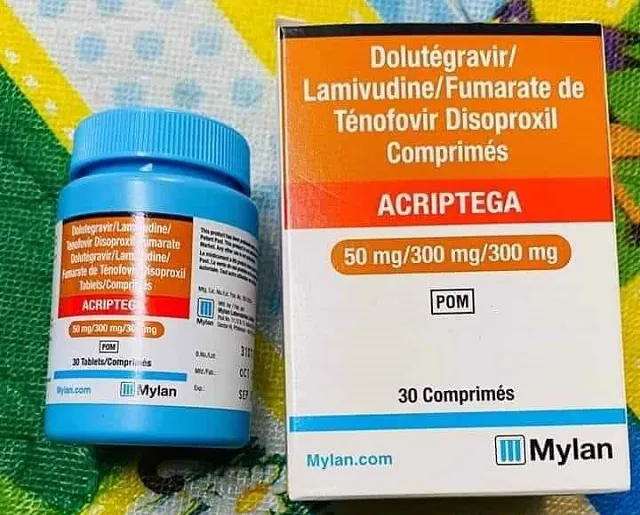 Thuốc phối hợp điều trị HIV/AIDS Acriptega 50mg/300mg/300mg hộp 30 viên